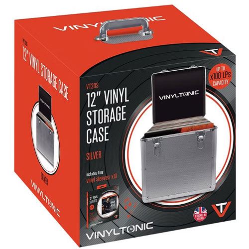 Caixa Transporte Vinyl Tonic VT20S para Discos Vinil - Prateada - Image 2