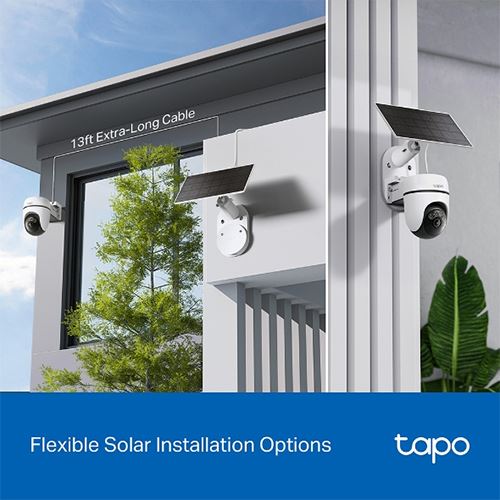 Câmara de Segurança Inteligente TP-Link TC90 KIT | Wi-Fi Exterior Pan/Tilt + Painel Solar - Image 5
