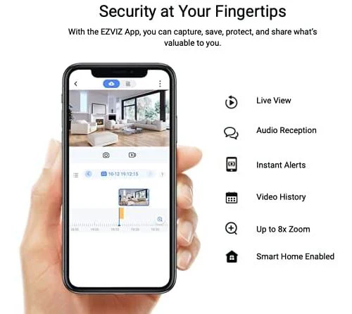 Câmara de Segurança Inteligente Wi-Fi EZVIZ TY2 360º Wi-Fi com Visão Noturna - FHD 1080p - Image 6