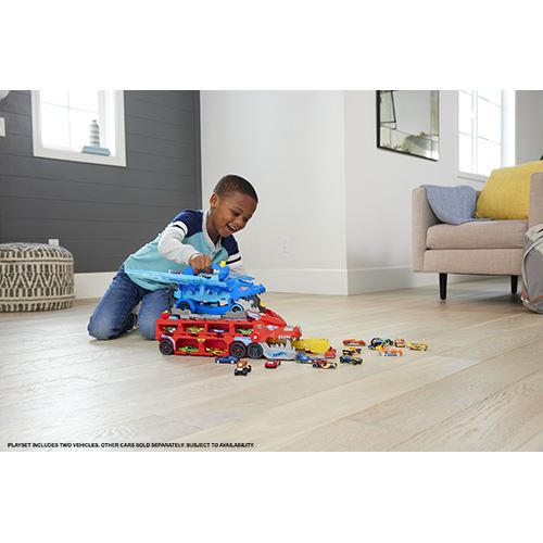 Camião Hot Wheels City Dragão Duplo Transportador - Mattel - Image 3