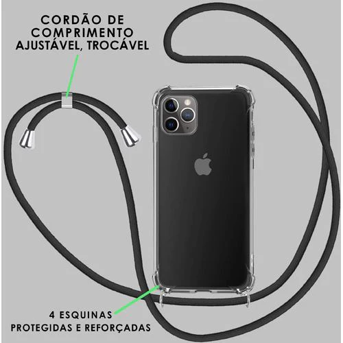 Capa 4-OK + Cordão para Apple iPhone 15 Pro - Preto - Image 2