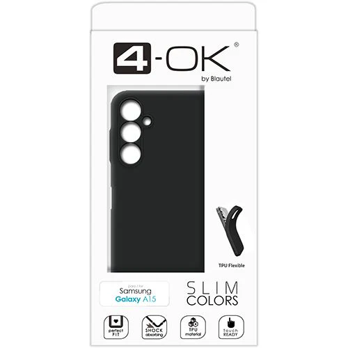 Capa 4-OK Slim Colors para Samsung Galaxy A15 - Preto - Image 2