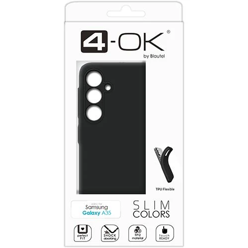Capa 4-OK Slim Colors para Samsung Galaxy A35 - Preta - Image 2