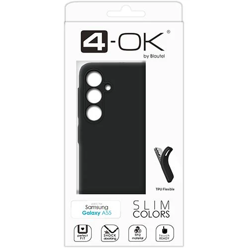 Capa 4-OK Slim Colors para Samsung Galaxy A55 - Preta - Image 2