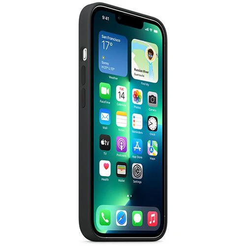 Capa em Silicone Apple com MagSafe para iPhone 13 Pro - Meia-noite - Image 3