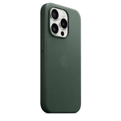 Capa Apple em tecido FineWoven com MagSafe para iPhone 15 Pro- Verde Perene - Image 2