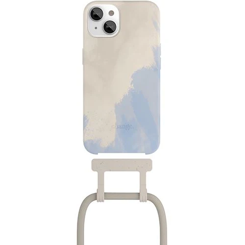 Capa Bio + Cordão Bege Woodcessories para Apple iPhone 14 - Bege e Azul - Image 3