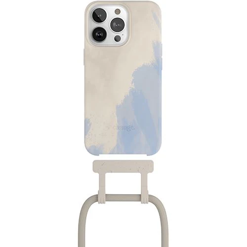 Capa Bio + Cordão Bege Woodcessories para Apple iPhone 14 Pro - Bege e Azul - Image 3