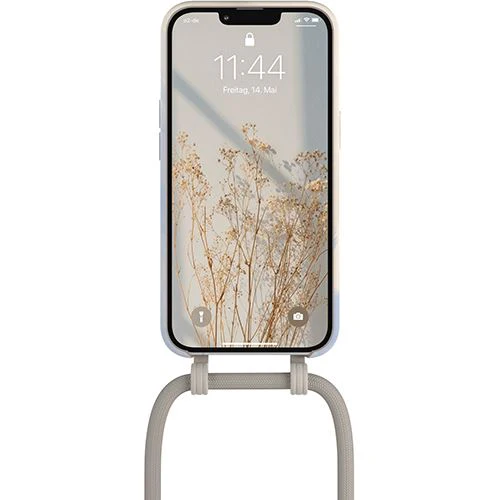 Capa Bio + Cordão Bege Woodcessories para Apple iPhone 14 Pro - Bege e Azul - Image 8