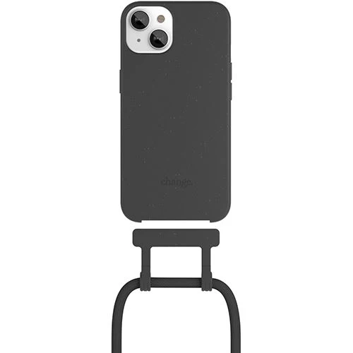Capa Bio + Cordão Preto Woodcessories para Apple iPhone 14 - Preto - Image 3