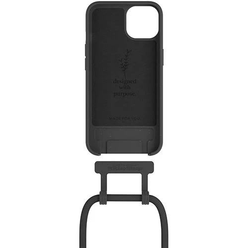 Capa Bio + Cordão Preto Woodcessories para Apple iPhone 14 - Preto - Image 4