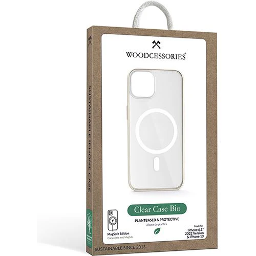 Capa Bio Woodcessories com MagSafe para Apple iPhone 14 Pro Max - Branco Transparente - Image 13