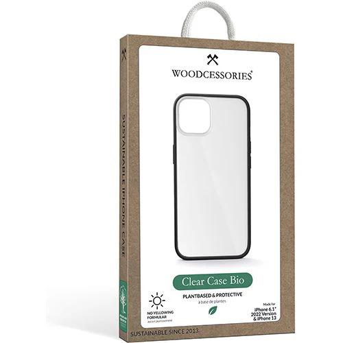Capa Bio Woodcessories para Apple iPhone 14 - Preto Transparente - Image 15