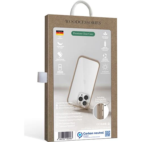 Capa Bio Woodcessories para Apple iPhone 14 - Taupe Brown - Image 15