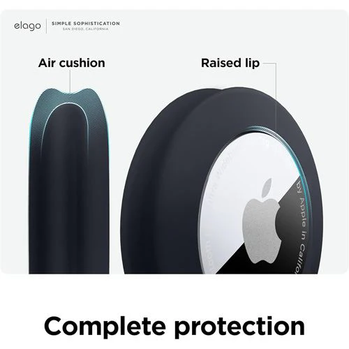 Capa (Bumper) Silicone Autocolante Elago para AirTag - Preto - Image 2