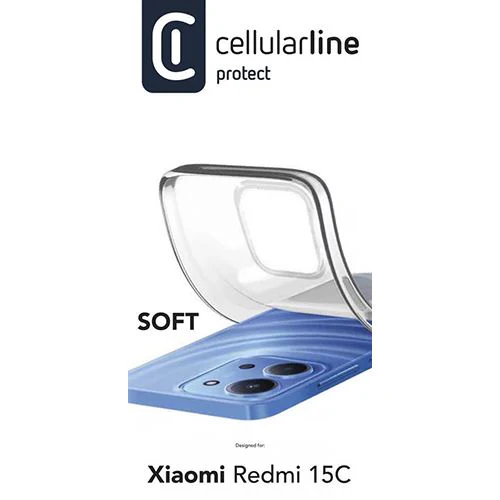 Capa Cellularline Soft para Xiaomi Redmi 15C - Transparente - Image 3