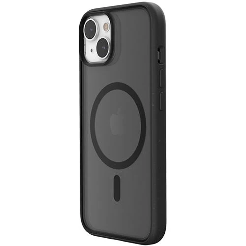 Capa Clear Case Bio Woodcessories com MagSafe para Apple iPhone 14 - Preto Transparente - Image 4