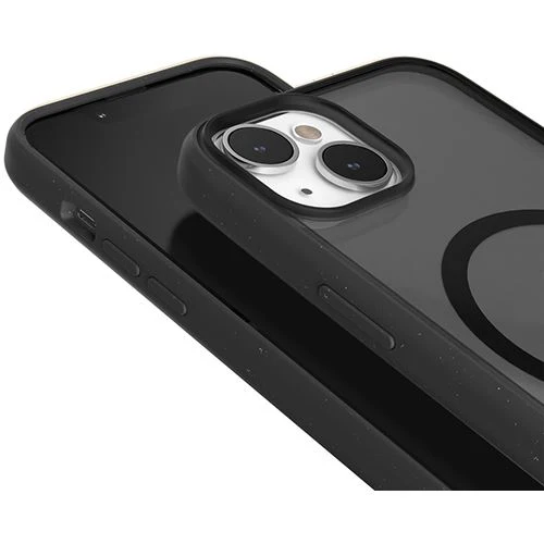 Capa Clear Case Bio Woodcessories com MagSafe para Apple iPhone 14 - Preto Transparente - Image 6
