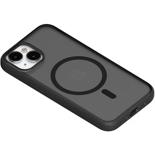 Capa Clear Case Bio Woodcessories com MagSafe para Apple iPhone 14 - Preto Transparente - Image 9