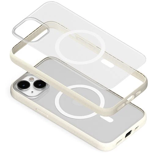 Capa Clear Case Woodcessories com MagSafe para Apple iPhone 14 - Branco Transparente - Image 10