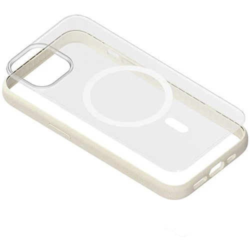 Capa Clear Case Woodcessories com MagSafe para Apple iPhone 14 - Branco Transparente - Image 11