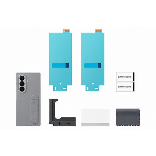 Capa de Silicone + Película de Ecrã Anti-Reflexo Samsung para Z Fold7 - Cinzento - Image 4