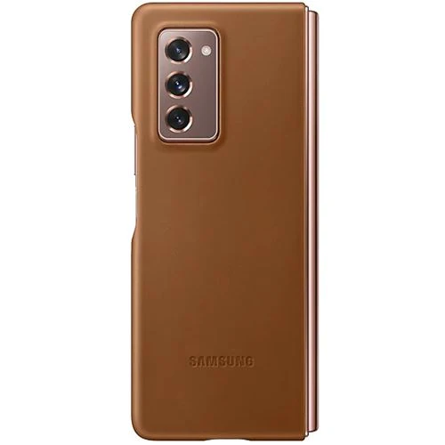 Capa em Pele Samsung para Galaxy Z Fold 2 - Castanho - Image 2
