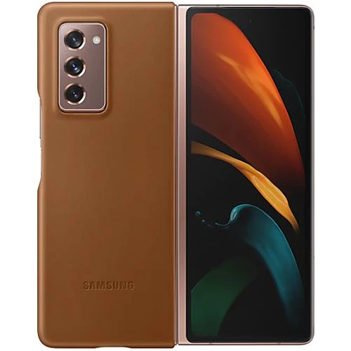 Capa em Pele Samsung para Galaxy Z Fold 2 - Castanho - Image 3