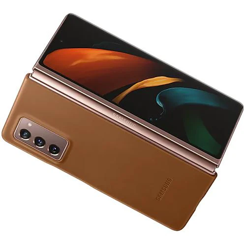Capa em Pele Samsung para Galaxy Z Fold 2 - Castanho - Image 5