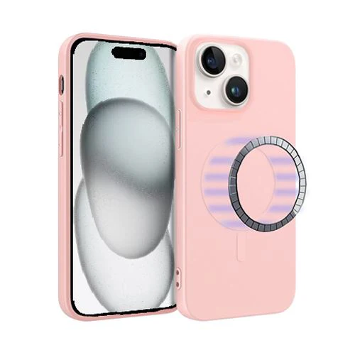Capa Icoveri com MagSafe para Apple iPhone 15 Plus- Rosa