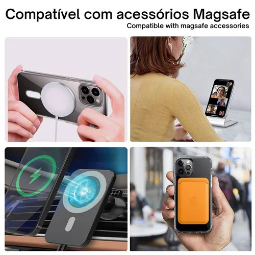 Capa Icoveri com MagSafe para Apple iPhone 15 Pro- Transparente - Image 7