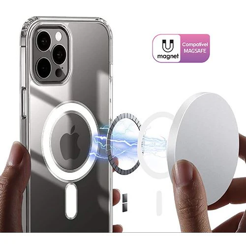 Capa Icoveri com MagSafe para iPhone 14 Plus - Transparente - Image 6