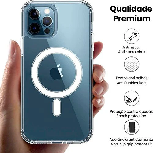 Capa Icoveri com MagSafe para iPhone 14 Pro - Transparente - Image 2