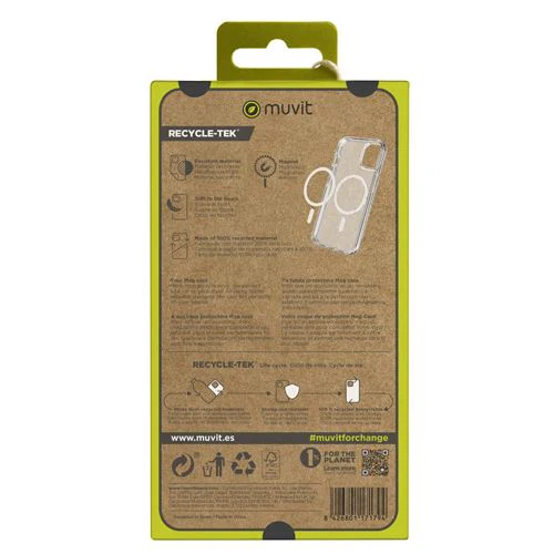Capa Muvit Recycle-Tek com MagSafe para iPhone 15 Pro - Transparente - Image 3