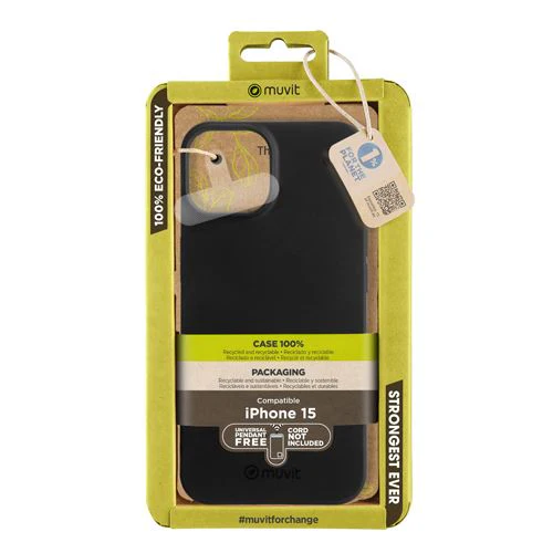 Capa Muvit Recycle-Tek para iPhone 15 - Preto - Image 4