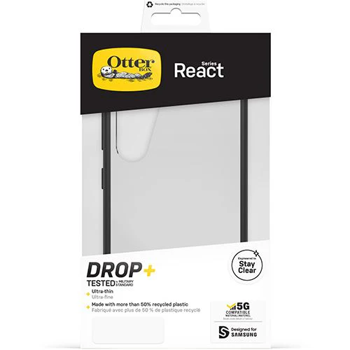 Capa Otterbox React Antimicrobiana para Samsung Galaxy S23 - Transparente | Preto - Image 5