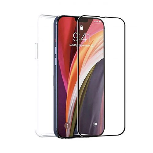 Capa + Película Ecrã de Vidro Temperado Muvit Eco Pack para Apple iPhone 13 - Transparente - Image 2