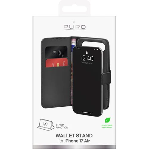 Capa Puro Wallet Book Stand para iPhone Air - Preto - Image 2