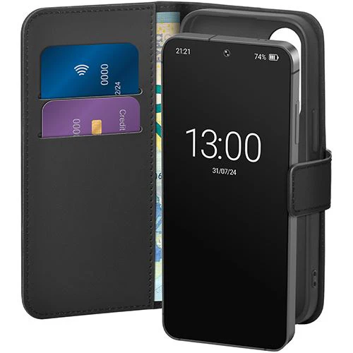 Capa Puro Wallet Bookmag Stand para Samsung Galaxy S26+ - Preto