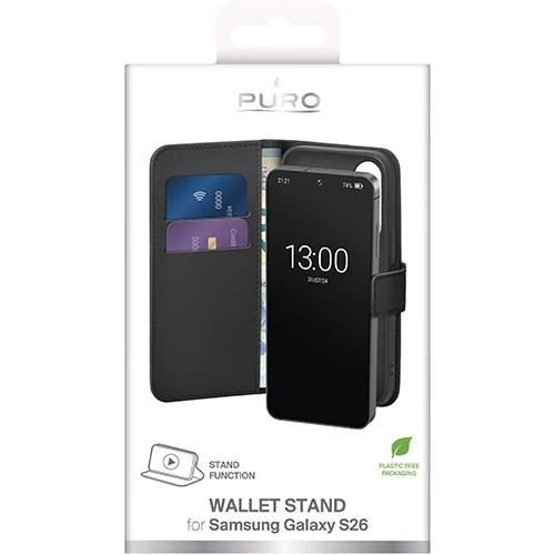 Capa Puro Wallet Bookmag Stand para Samsung Galaxy S26+ - Preto - Image 2