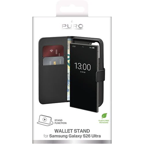 Capa Puro Wallet Bookmag Stand para Samsung Galaxy S26 Ultra - Preto - Image 2