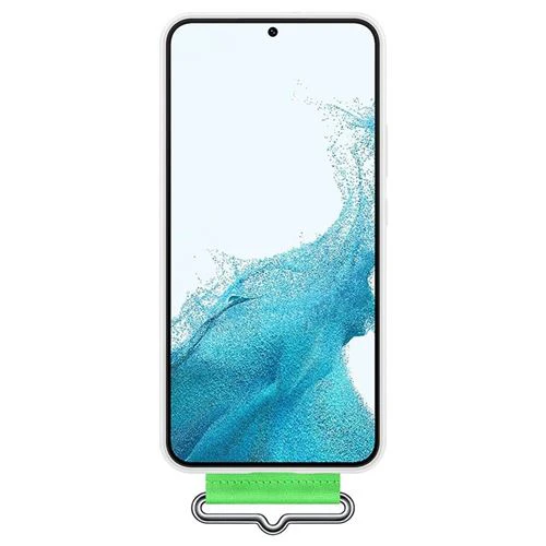 Capa Samsung Galaxy S22+ Silicone com Fita - Branco/Fita Verde - Image 2
