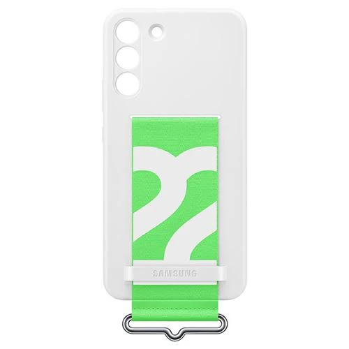 Capa Samsung Galaxy S22+ Silicone com Fita - Branco/Fita Verde - Image 3
