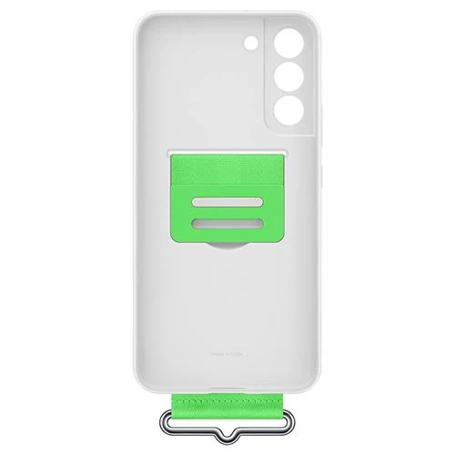 Capa Samsung Galaxy S22+ Silicone com Fita - Branco/Fita Verde - Image 4