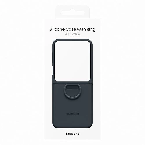 Capa Samsung Silicone + Anel para Samsung Galaxy Z Flip 5 -  Azul - Image 7