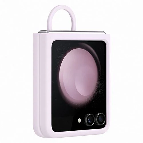 Capa Samsung Silicone + Anel para Samsung Z Flip 5 - Lavanda - Image 3
