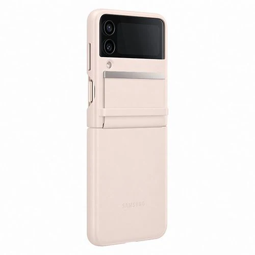 Capa Samsung Leather para Samsung Galaxy Z Flip 4 - Peach - Image 2