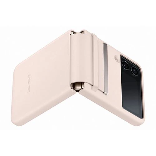 Capa Samsung Leather para Samsung Galaxy Z Flip 4 - Peach - Image 3