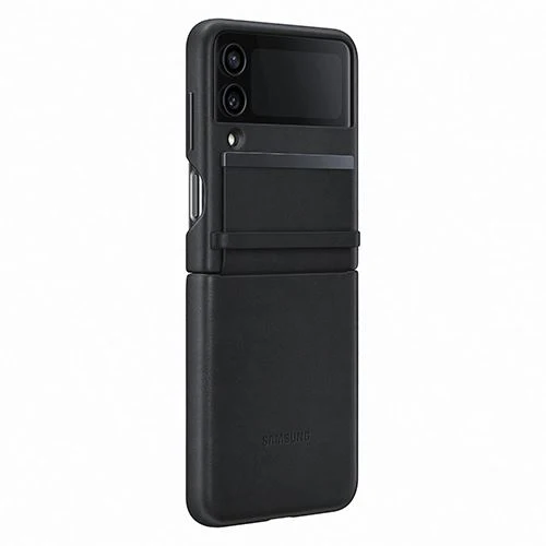 Capa Samsung Leather para Samsung Galaxy Z Flip 4 - Preto - Image 2