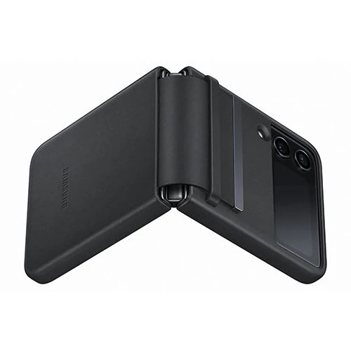 Capa Samsung Leather para Samsung Galaxy Z Flip 4 - Preto - Image 3